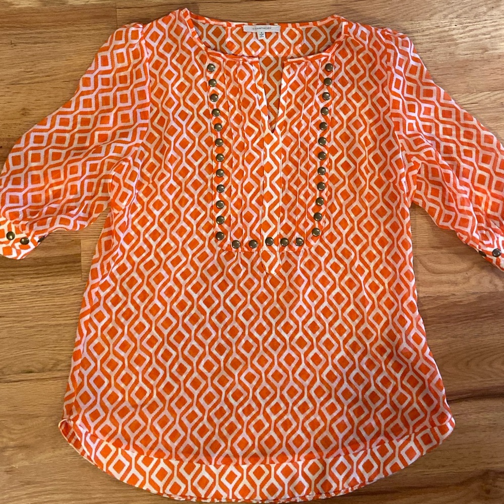 41 Hawthorne orange blouse